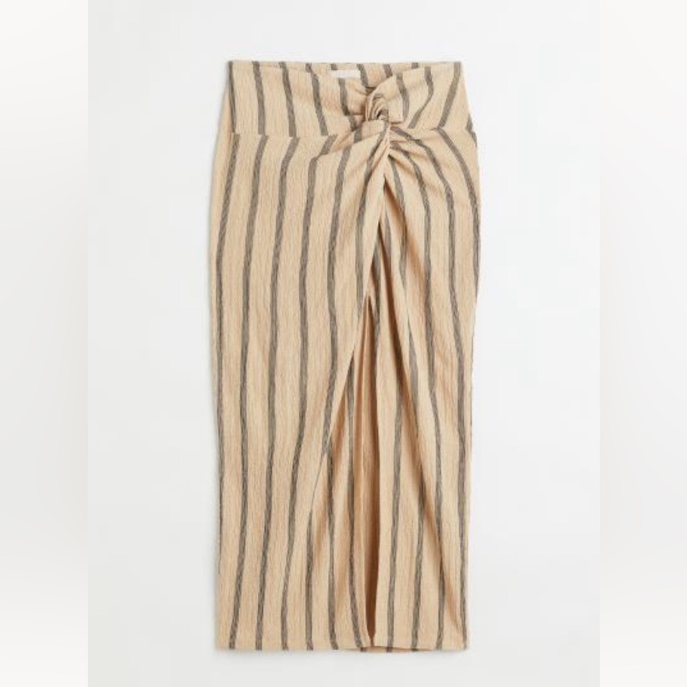 Stripe midi skirt